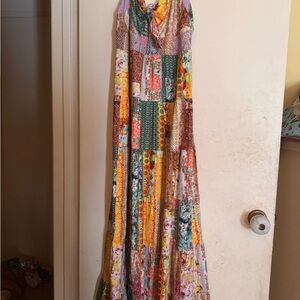 Alice & Olivia -Floral Bohemian Patchwork Maxi Dress